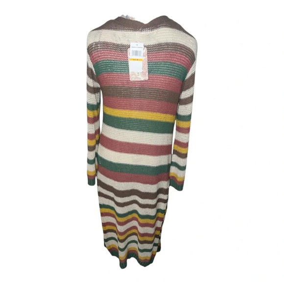 band of gypsies striped crocheted duster size small boho chic - Picture 6 of 11